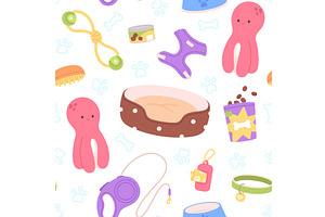 Pet shop seamless pattern. Animal, an Animal Illustration by LadadikArt