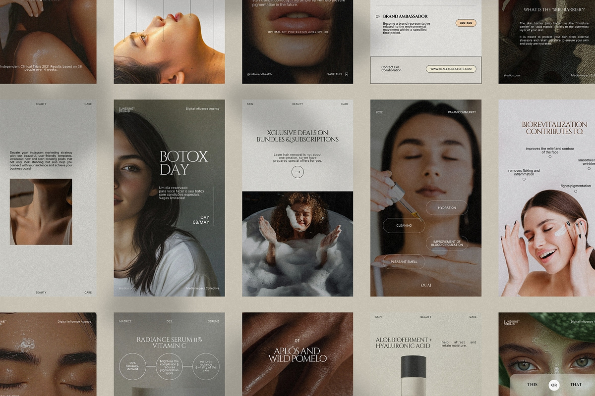 Minimal Skincare Story Kit Canva preview 6