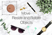 Desk Scene Creator - Top View, a Product Mockup by Pixomize (Thumbnail 2 of 6)