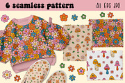 cute Mushrooms and flowers, a Seasonal Illustration by NataKa (Thumbnail 6 of 10)
