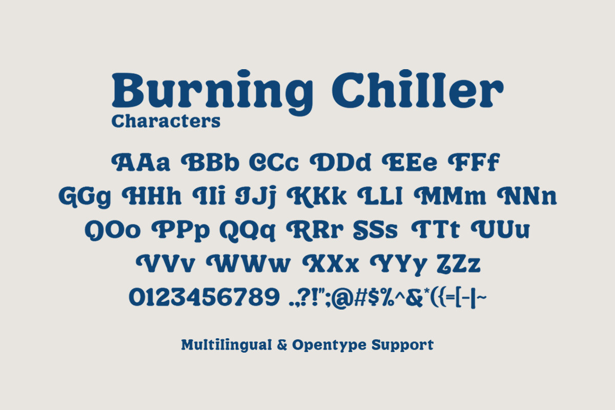 Burning Chiller - Display Font, a Slab Serif Font by Letterhend Studio (Photo 6 of 9)