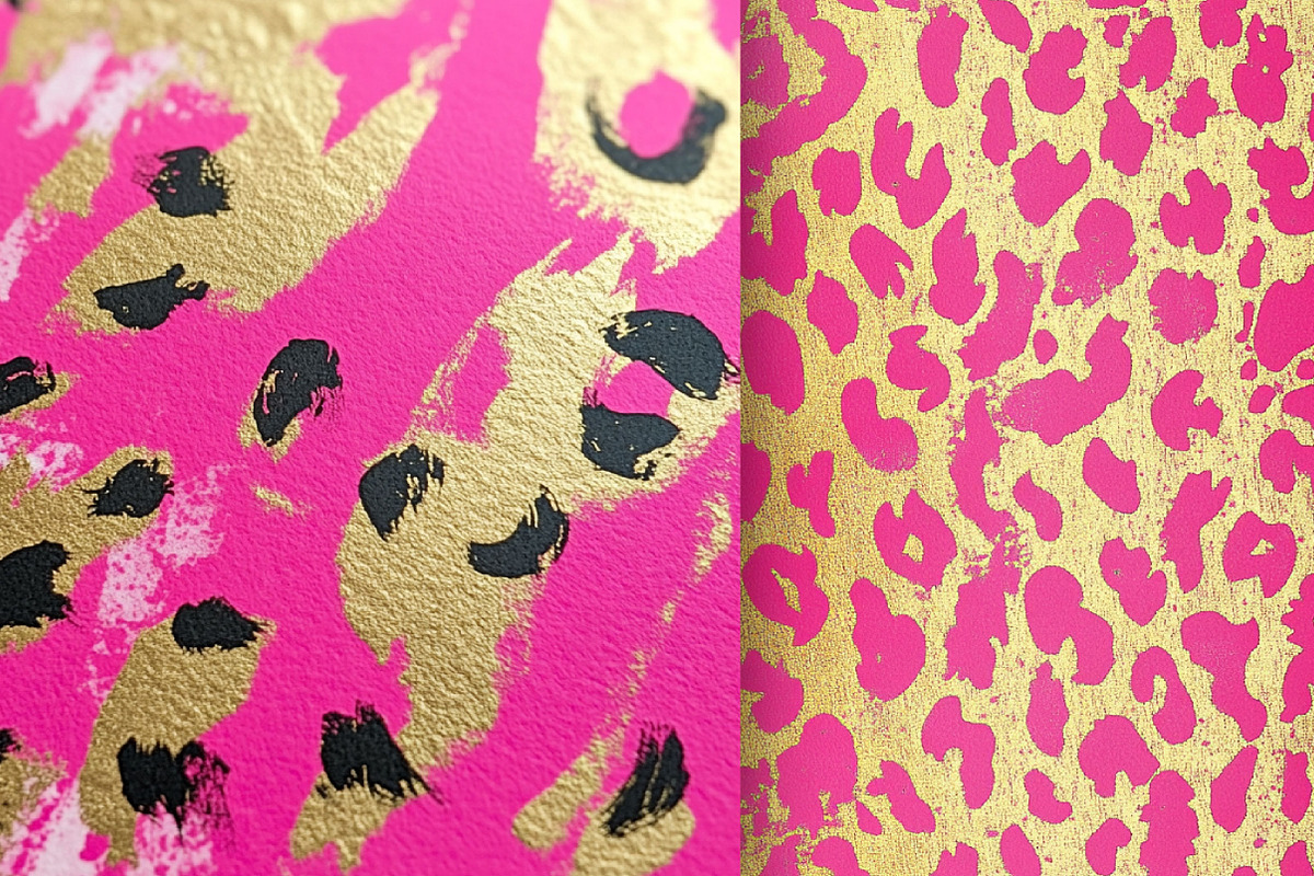 Pink and Gold Leopard Digital Paper, a Work Illustration by Dream Creation (Photo 5 of 5)