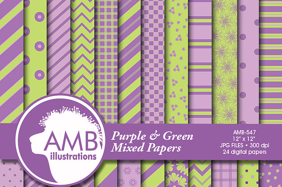 Green and Lavender Papers AMB-547 preview 3
