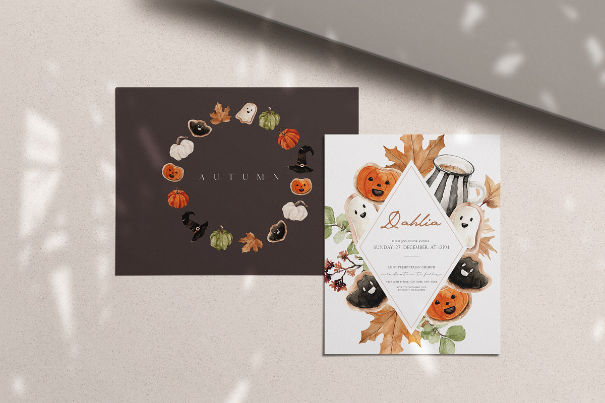 Watercolor Clipart - COZY Halloween, a Decorative Illustration by Beigetime (Photo 18 of 19)
