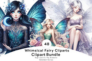 Whimsical Fairy Cliparts, a Seasonal Illustration by CreationArt (Thumbnail 1 of 5)