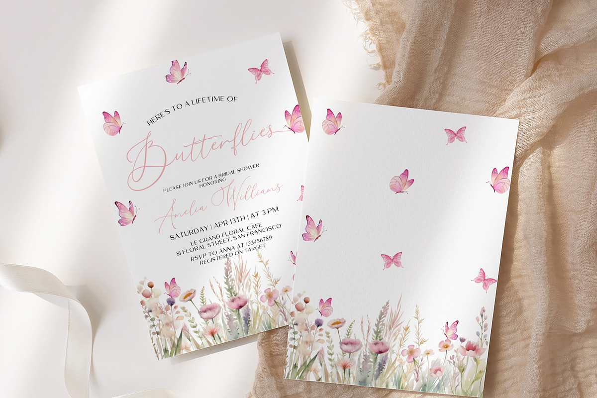 Spring Bridal Shower Invite Template, an Invitation Template by Digital_Mind (Photo 5 of 7)