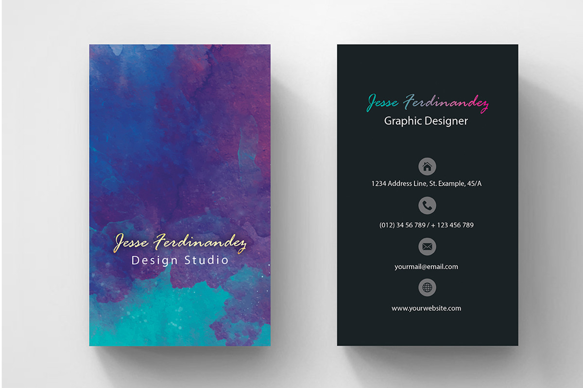Artistic Business Card Template-011, a Business Card Template by M6 Gallery (Photo 5 of 5)