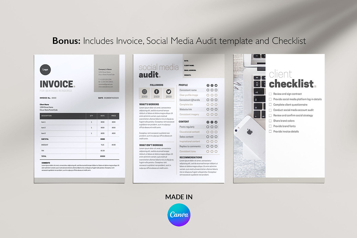 Beige Social Media Contract Template, a Presentation Template by InkBlue Templates (Photo 6 of 6)