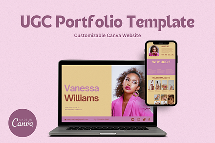 Colorful UGC Portfolio Website Canva, a Landing Page Template by The Chaos Project