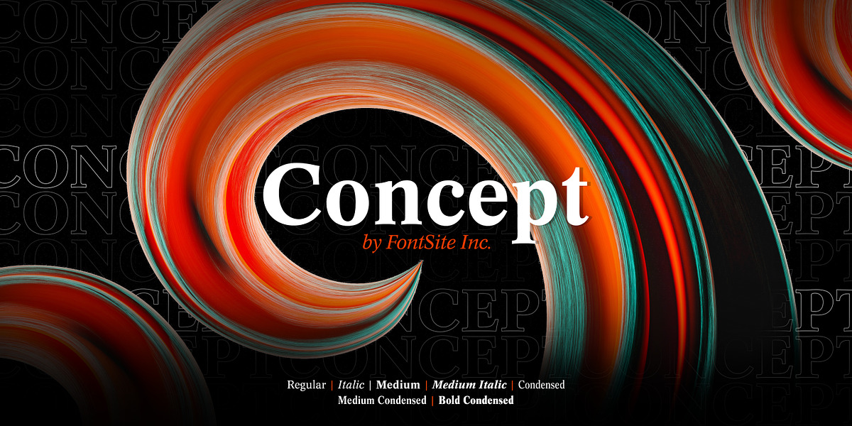 Concept, a Serif Font by FontSite Inc.