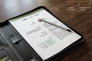 One Page Resume Template + CL, a Resume Template by Scribbled Napkin Design (Thumbnail 1 of 3)