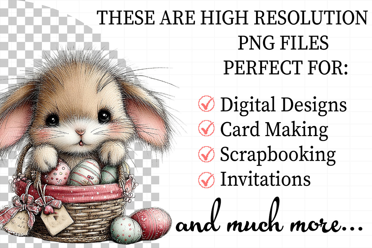Whimsical Easter Eggs Basket Clipart, an Illustration by Daily.Designs (Photo 2 of 7)