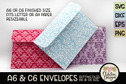 A6 & C6 Envelope SVG Cutting Files, an Invitation Template by Clikchic Designs (Thumbnail 3 of 6)