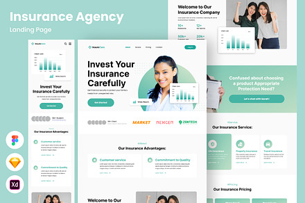 InsureCare - Insurance Agency, a Landing Page Template by twinstd