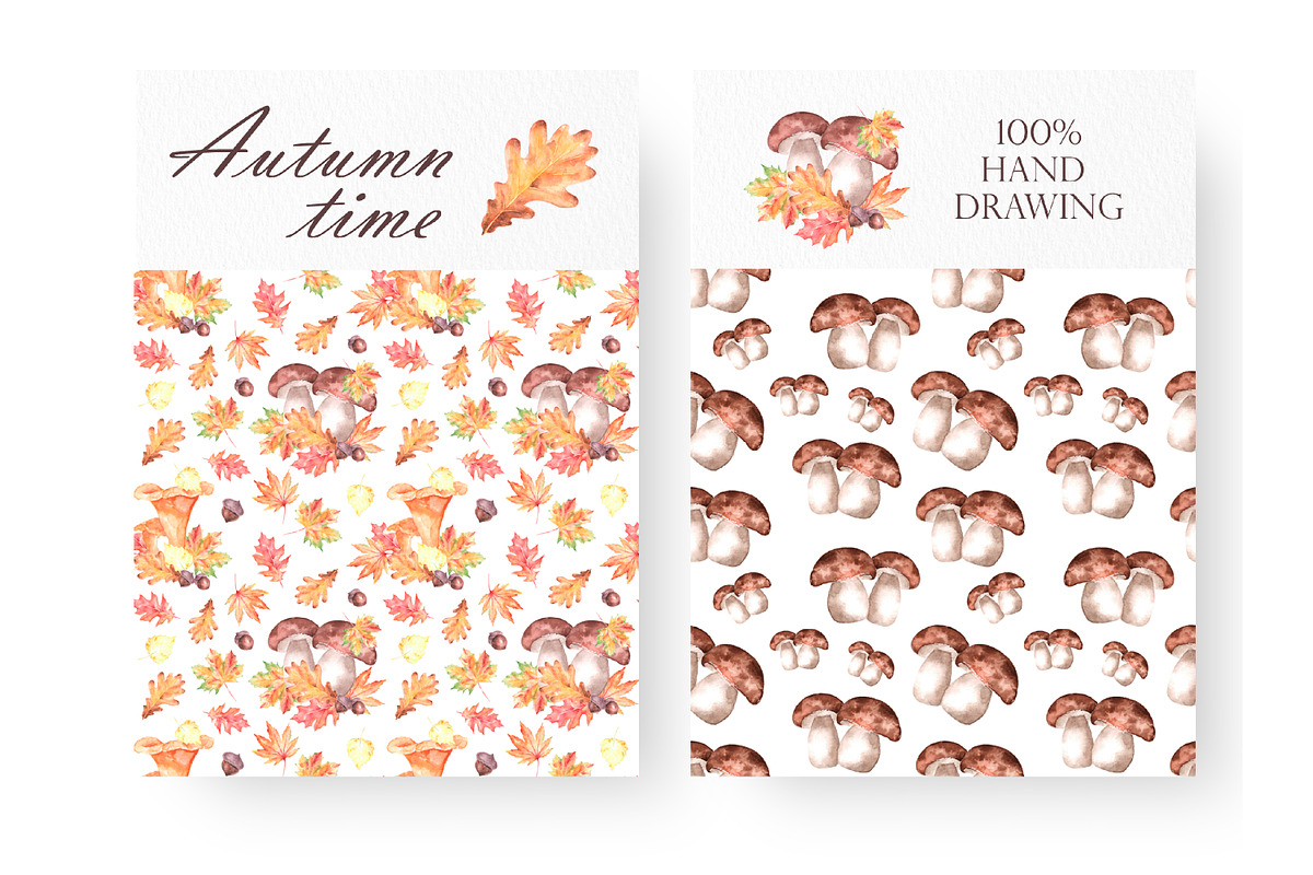 Autumn time watercolor set., a Seasonal Illustration by SabinaWatercolorArt (Photo 7 of 16)
