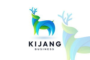 Deer Colorful Symbol Logo