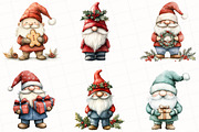 Christmas Gnome Clipart, an Illustration by OK Design (Thumbnail 2 of 5)