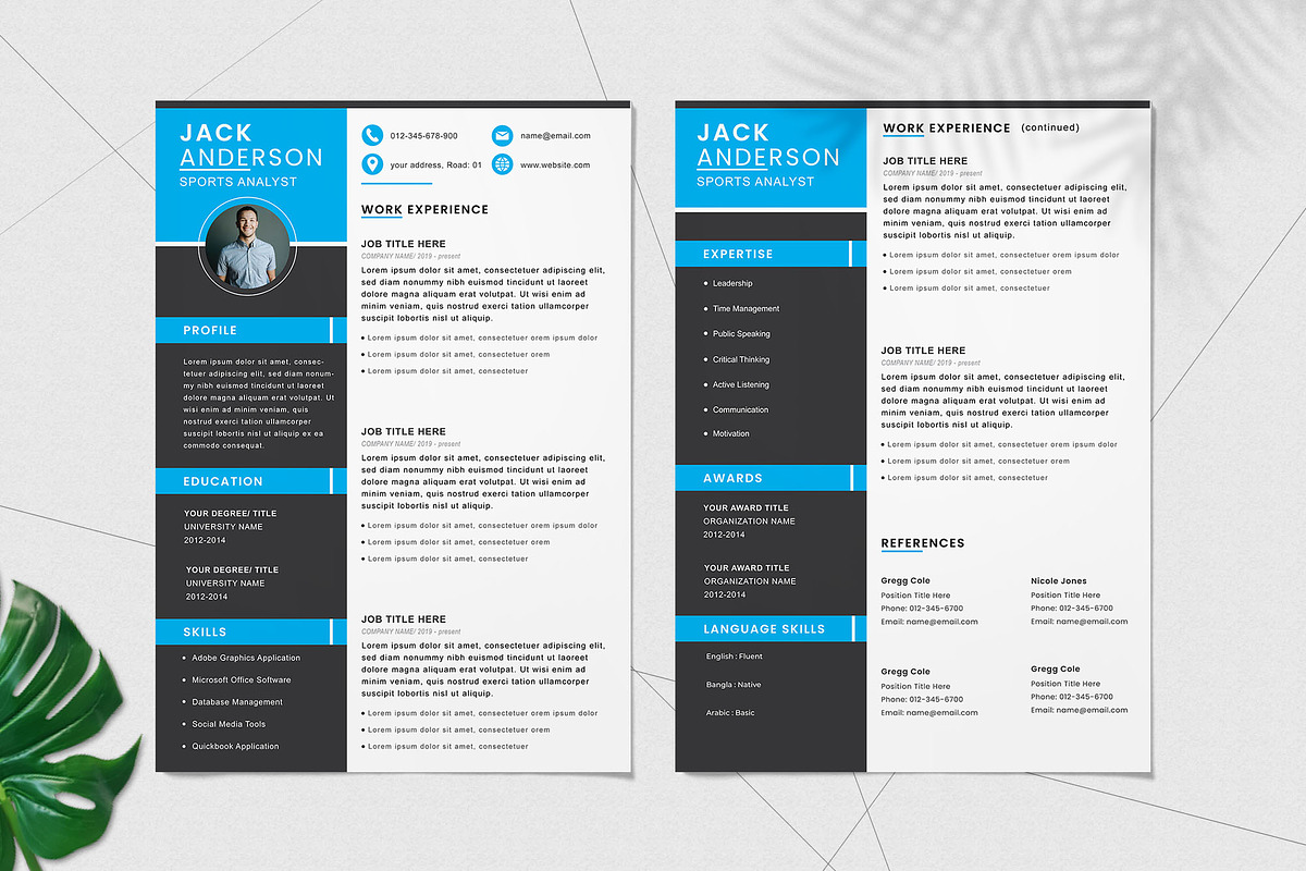 Resume Design Template, a Resume Template by Graphic Template (Photo 3 of 3)