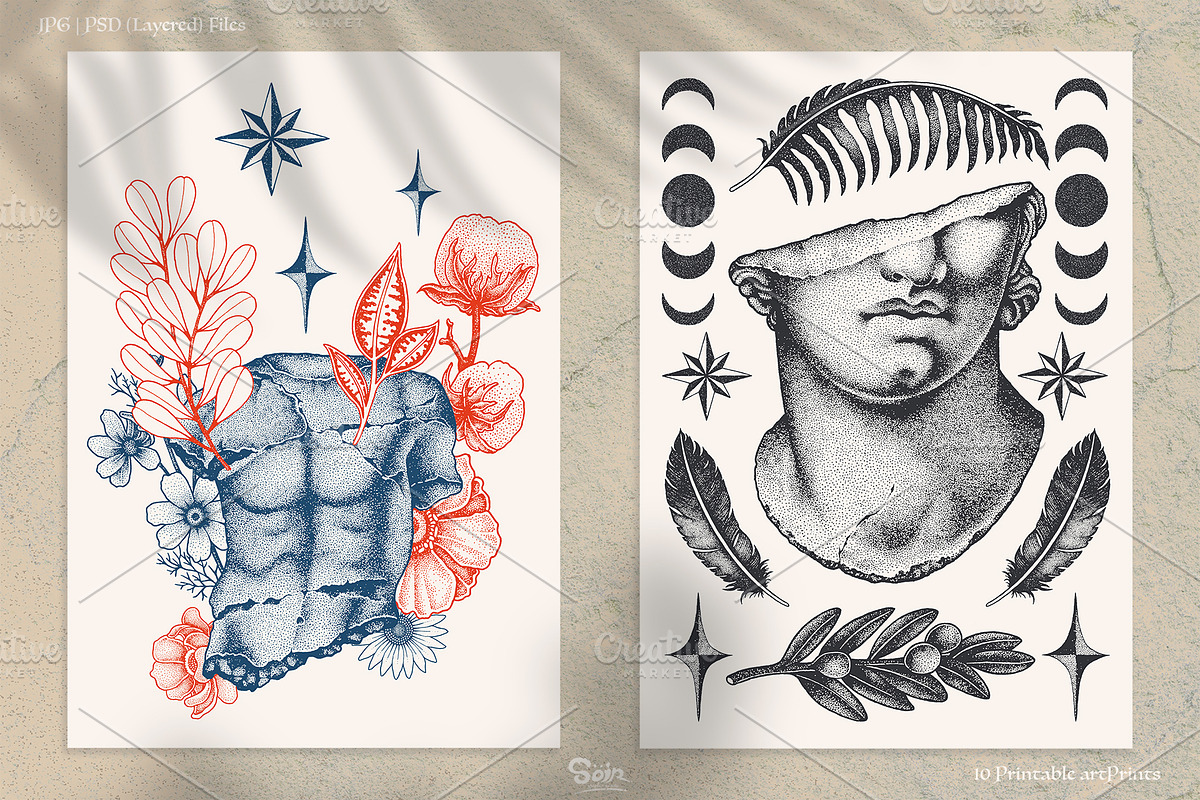 Pointillism graphics, a Decorative Illustration by Soir Creative (Photo 6 of 13)