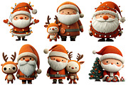 Cute Santa Claus & Friends Christmas, an Illustration by Craft Nest (Thumbnail 2 of 8)