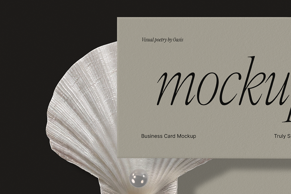 Minimal Business Card Mockup Scene, an Advertising Mockup by Oasis Mockups (Photo 2 of 2)