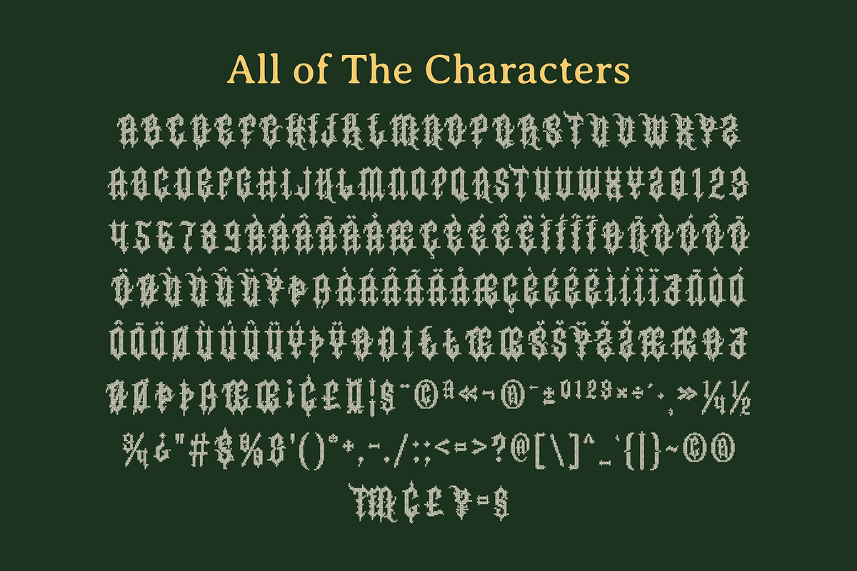 CS Hastings Stitched, a Blackletter Font by Craft Supply Co. (Photo 8 of 8)