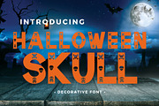 Halloween skull - Decorative font, a Sans Serif Font by Brown Cupple (Thumbnail 1 of 6)