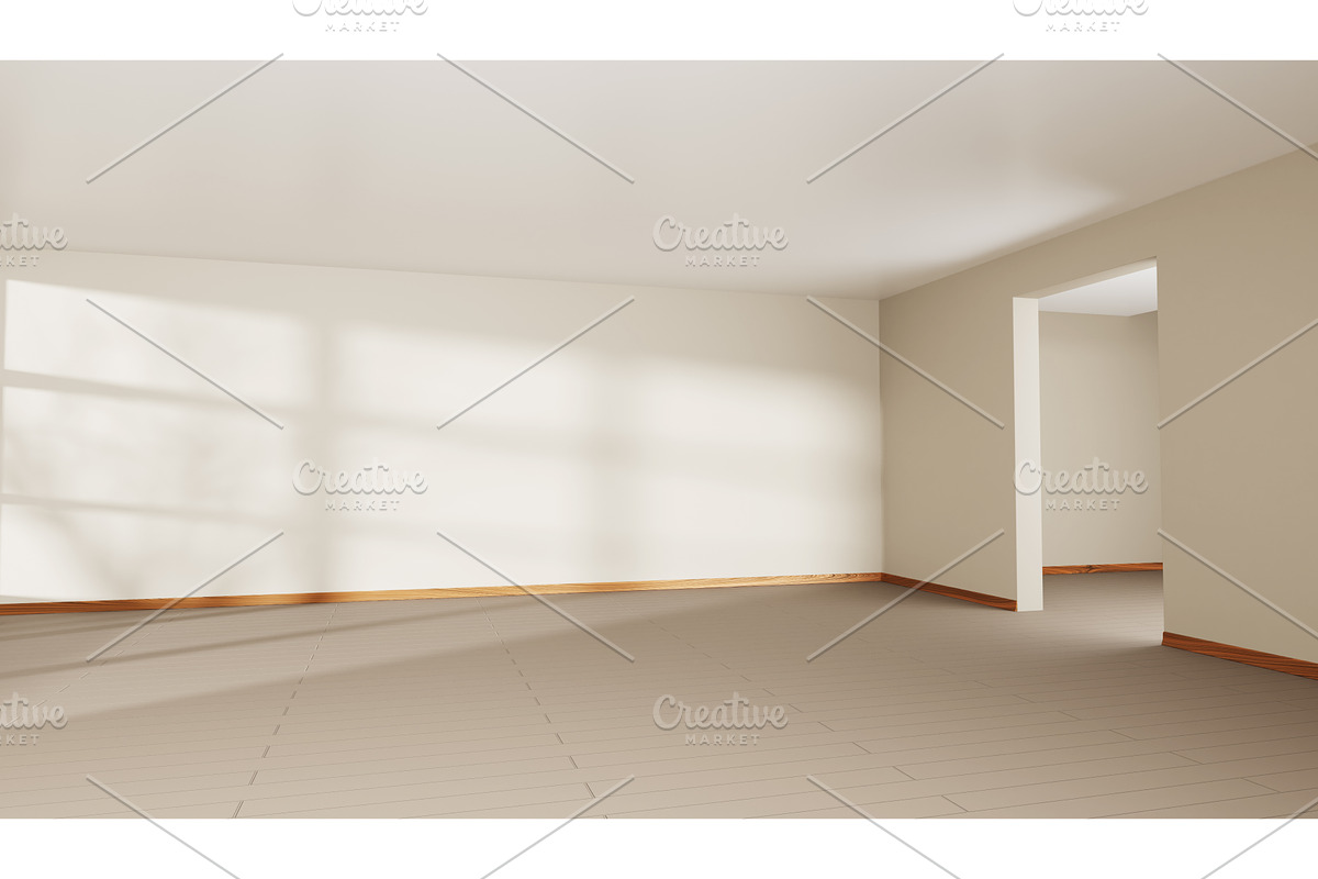 3d empty room interior with doorway, an Architecture 3D Model by Marozhkastudio