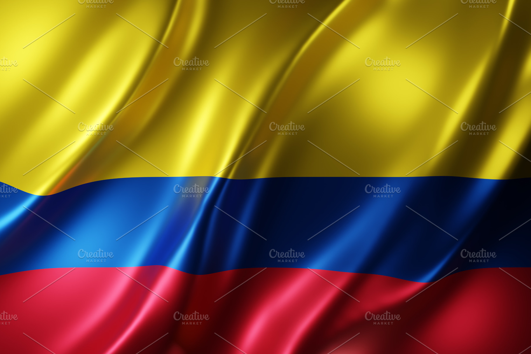 Colombia 3d flag, an Abstract Photo by De todo un poco