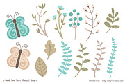 Aqua Vector Flowers Clipart, an Illustration by Amanda Ilkov (Thumbnail 4 of 4)