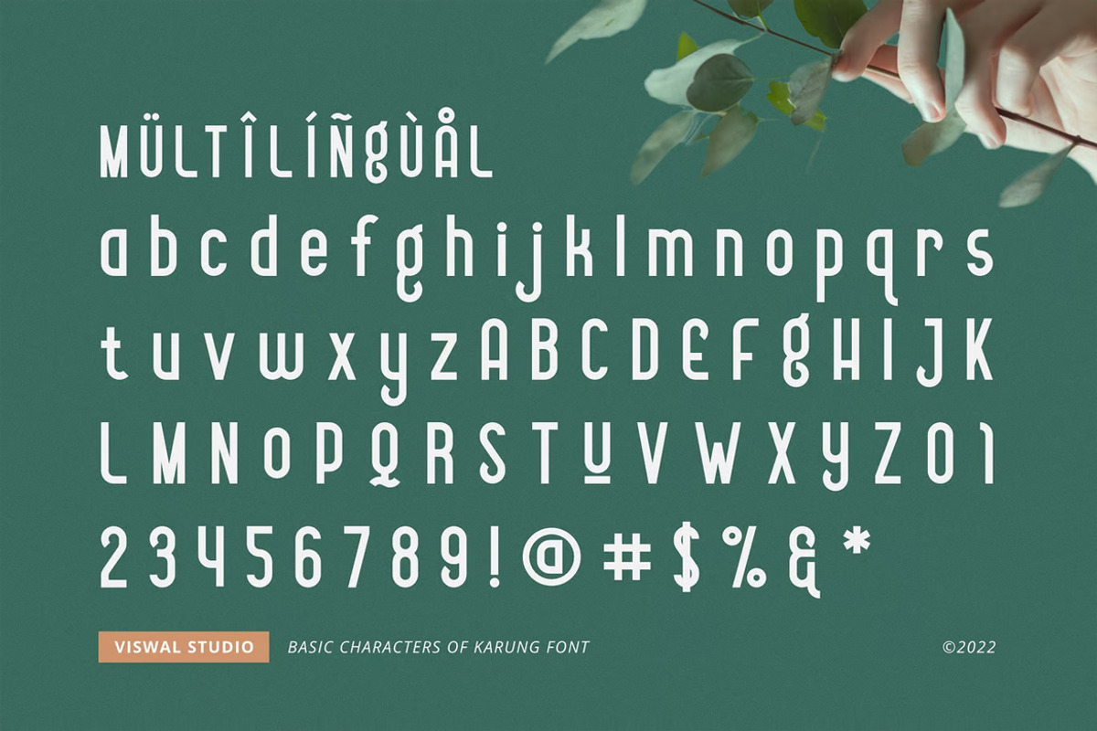 Karung - Modern Font, a Sans Serif Font by Viswal Studio (Photo 4 of 5)