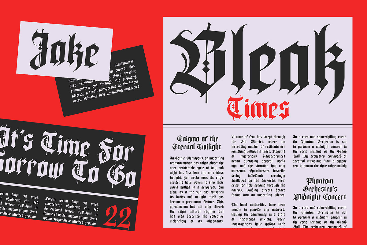 CS Aspen – Blackletter Font, a Blackletter Font by Craft Supply Co. (Photo 6 of 8)