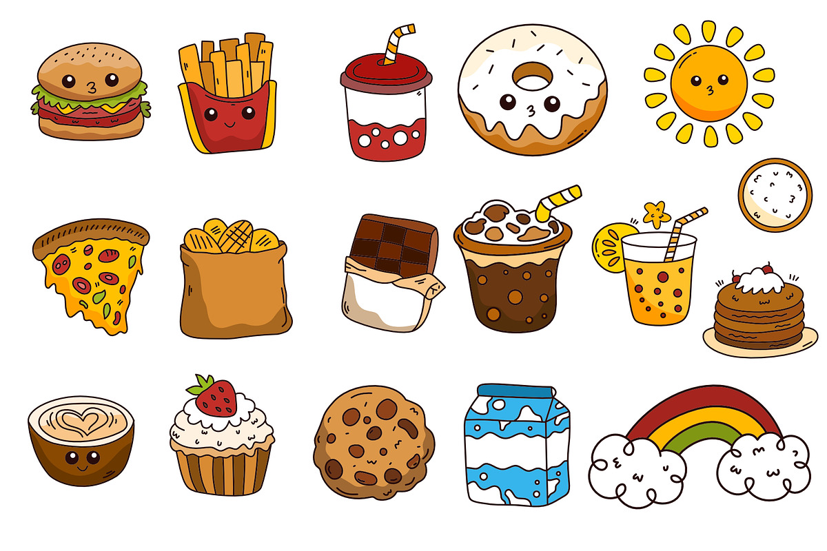 food and drink illustration 70+ set, a Food Illustration by foxndeer (Photo 3 of 4)