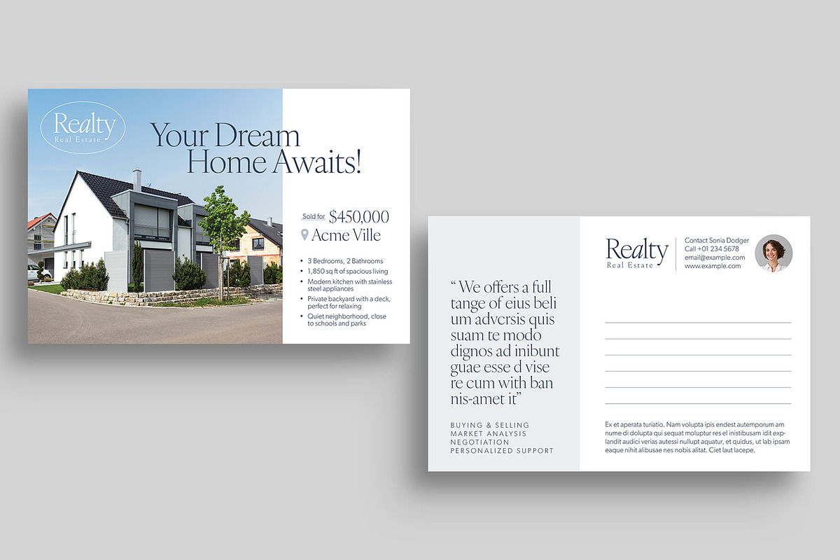 Real Estate Postcard Template, a Card Template by BrandPacks (Photo 5 of 5)