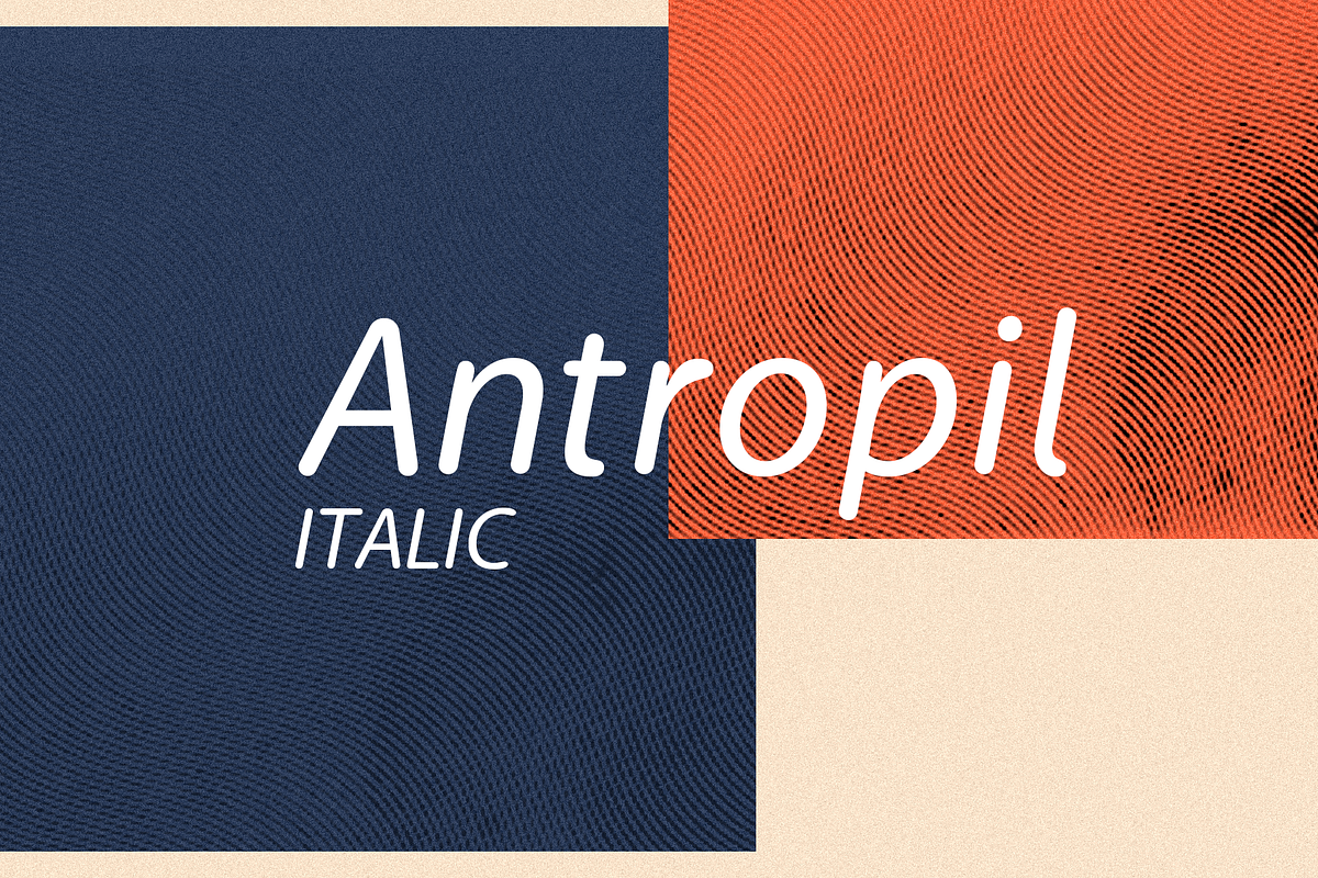 Antropil Italic font [30% OFF], a Sans Serif Font by Alvotype (Photo 1 of 3)