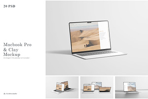 Macbook Pro & Clay Mockup