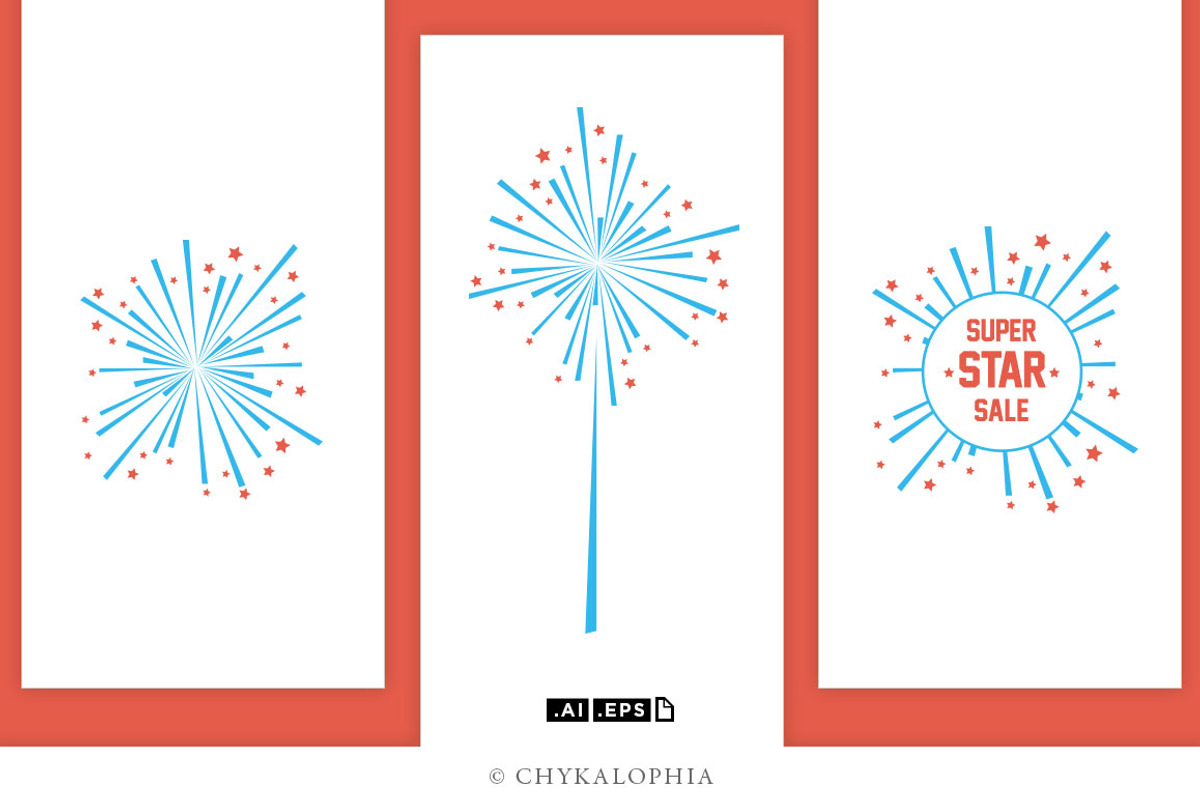 Sparklers Graphic Vector, an Illustration by theBrandLab.io (Photo 4 of 5)