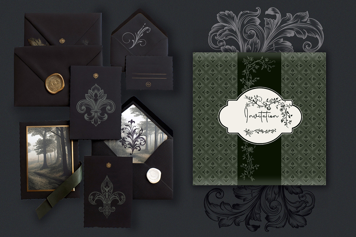 Vector Fleur de Lis & Flourishes, an Object Illustration by FleurArt (Photo 3 of 17)