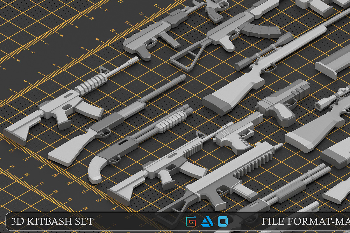 Mega pack weapon kitbash, an Object 3D Model by MohamedHussien1 (Photo 4 of 8)