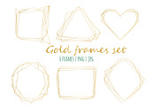 Geometrical Gold Frames, an Illustration by Annakristal (Thumbnail 1 of 3)