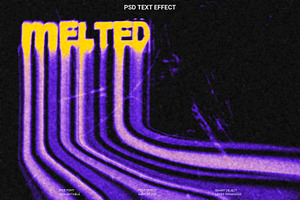 Melted Retro PSD Text Effect, a Layer Style Add-On by Imamul001