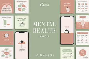 Mental Health Social Bundle Canva