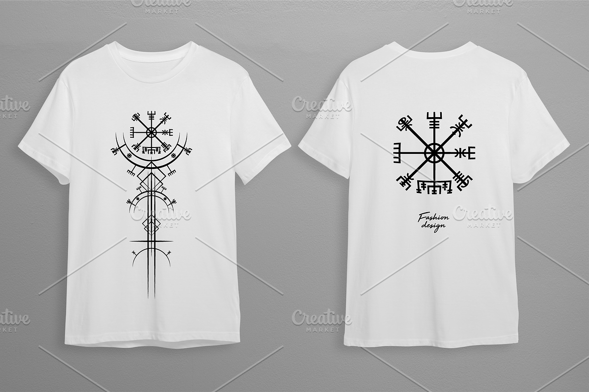 Vegvisir SVG, Runas Vikingas SVG Símbolo Nórdico Brújula Pagan