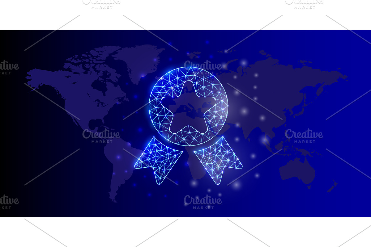Award polygonal horizontal banner, an Object Illustration by GraphiShop