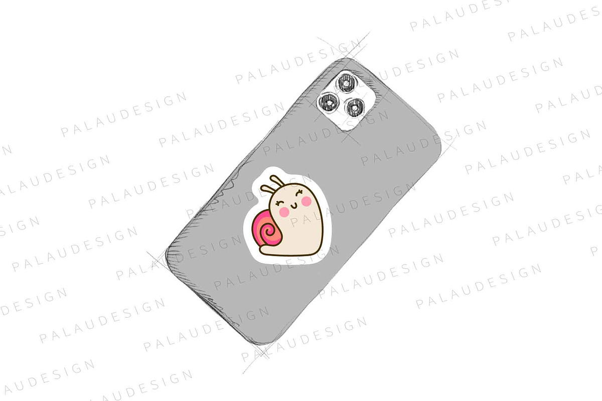 Cute Kawaii Snails, an Animal Illustration by Palau (Photo 8 of 12)