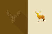 Polygonal Deer Collection, an Animal Illustration by blauananas (Thumbnail 5 of 8)
