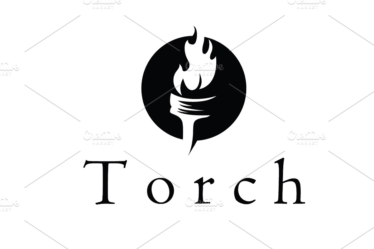 Torch logo, simple modern design, a Branding & Logo Template by Maylianaw28