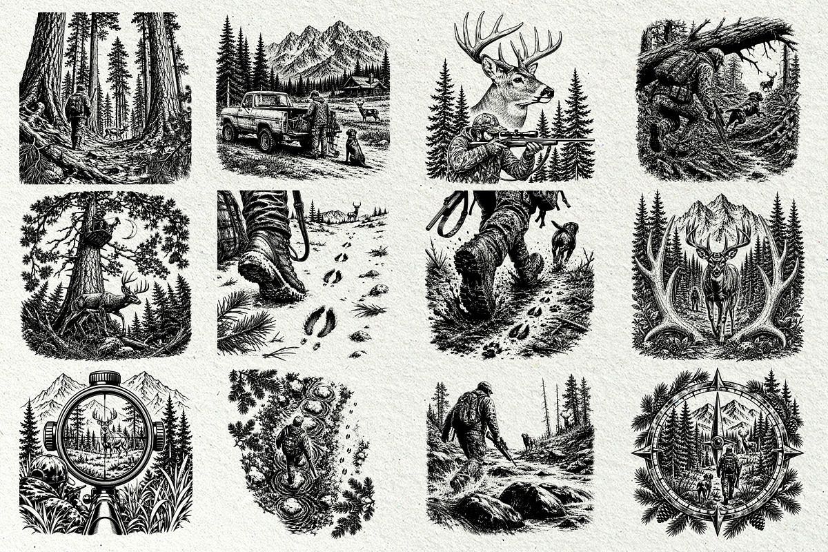 Hunting Scenes SVG Graphics, a Sport Illustration by DENIDigitalArtSudio (Photo 8 of 10)
