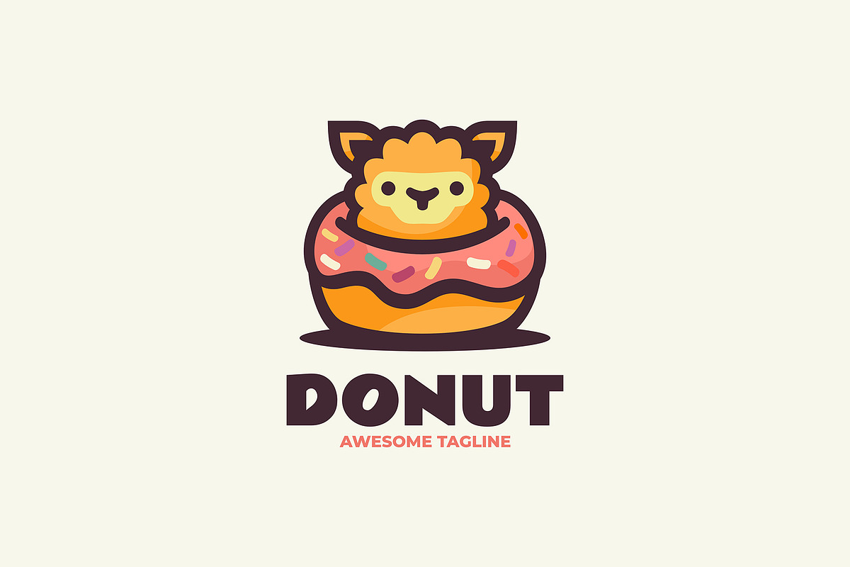Donut Mascot Cartoon Logo, a Branding & Logo Template by Artnivora.Std
