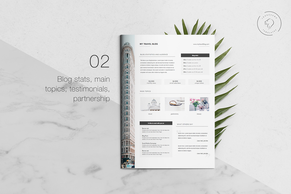 3 Page Press Kit Template, a Resume Template by Leo Resume (Photo 4 of 7)